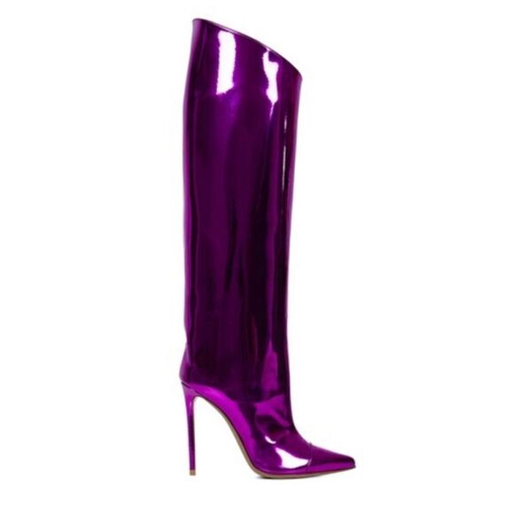 Alexandre Vauthier Metallic Mirrored Tall Pointed - Picture 6 of 15